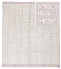 Antique Rose Modern Shag Wool Rug | Hand-Woven Natural Solid Rug - 240726