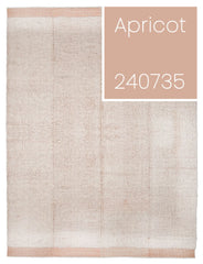 Apricot Color Modern Shag Wool Rug | Hand-Woven Natural Solid Rug - 240735