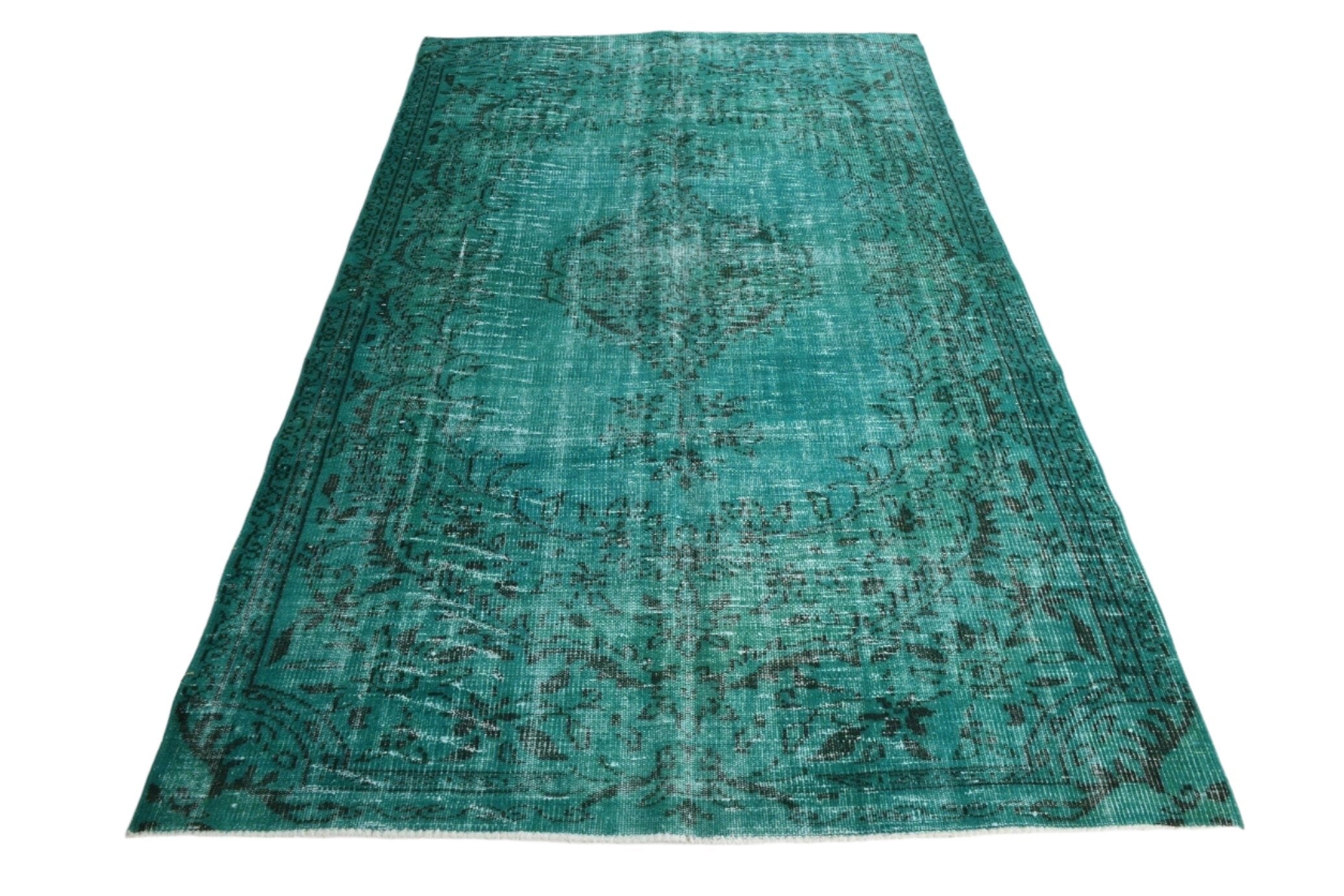 Handmade Green Vintage Rugs | Green Moderrn Kilim Rug Handmade Green Vintage Rugs | Green Moderrn Kilim Rug