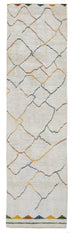 Handknotted Natural Hemp Runner, Beige / Off-White 2'6